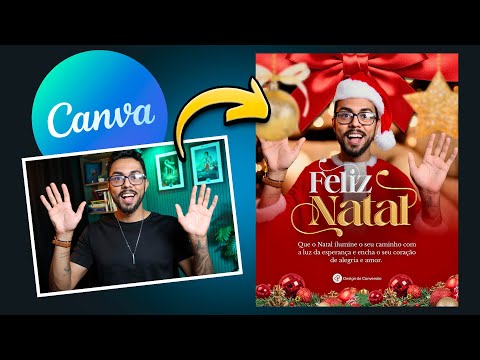 Como Fazer Arte de Post de Natal Fácil e Rápido com IA do Canva