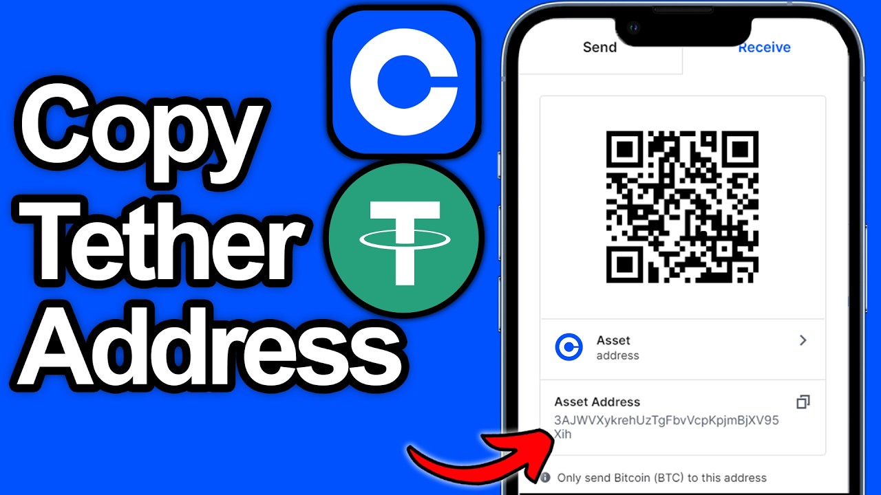 How to Copy Tether (USDT) Wallet Address in Coinbase - YouTube