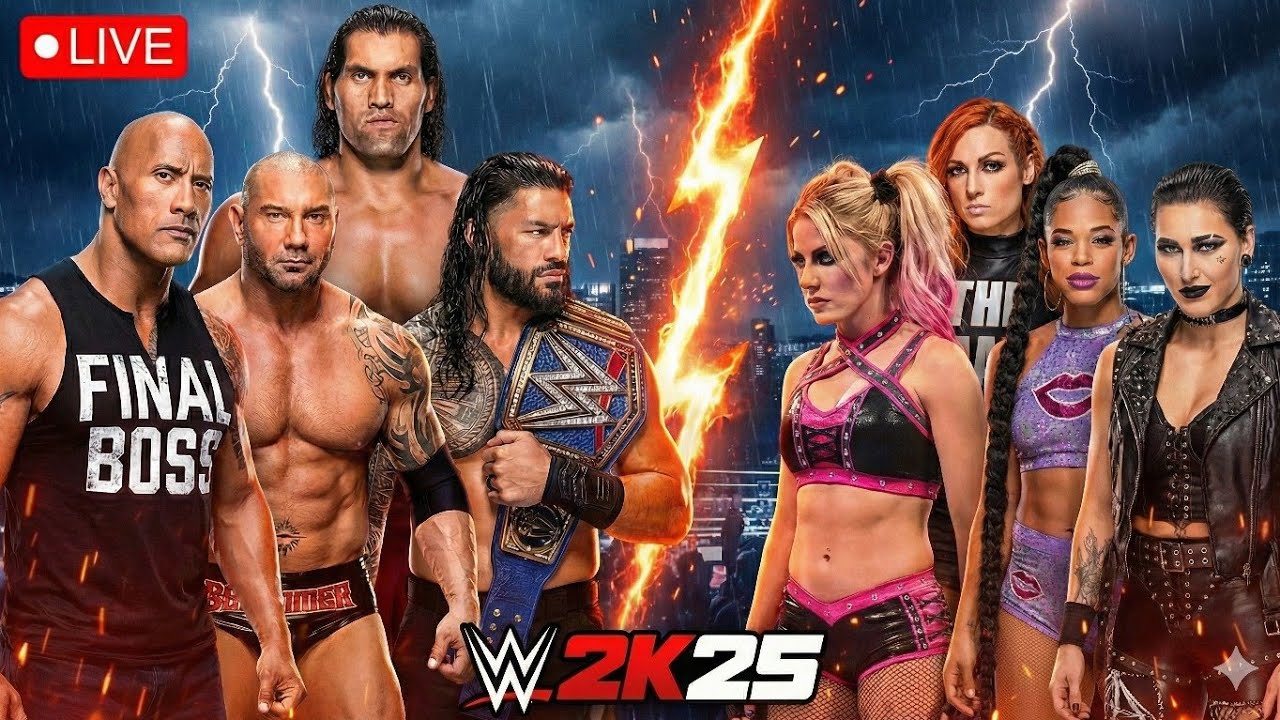 Live GAMEPLAY WWE2K25 : Aaj Hoga Asli Muqabla! 🥊
