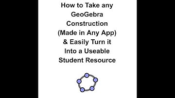 From Playing in GeoGebra App to Making it a Useable Student Resource: It