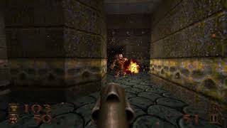 Quake 1 - E3M7: The Haunted Halls (Secret Level) - ALL Kills & Secrets - Nightmare 100%