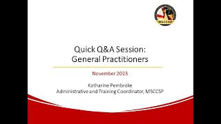 MSCCSP Quick Question & Answer Session: State's Attorneys, P&P Investigators and Defense Attorneys