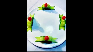 No need for knife skills, easy to learn! #Fruit and vegetable modeling #plating skills #easy to lea