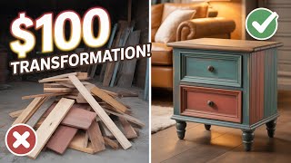 Turning Scrap Wood Into Stunning Furniture: $100 DIY Transformation