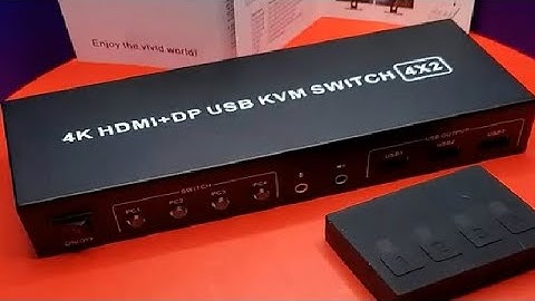 KVM Switch 2 Monitors 4 Computers Displayport + HDMI Review, Display Port or HDMI    4 in; 1 out
