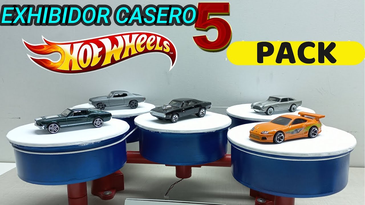 COMO HACER UN EXHIBIDOR CASERO PARA HOT WHEELS 5 PACK muy fácil  @mecanicosas @HermanoElectronico - YouTube