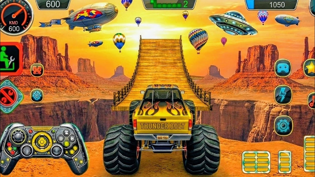 Monster Truck Mega Ramp Extreme Racing - Mega Ramp Monster Truck Racing - Android Gameplay