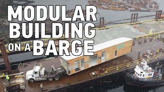 Installing a Modular Building on a Barge