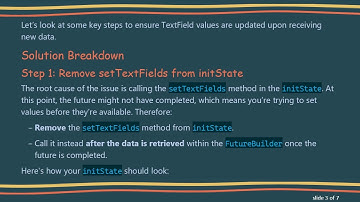 How to Update TextField Values in Flutter with FutureBuilder