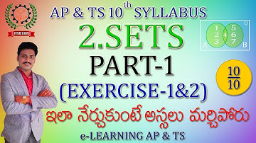 Sets full chapter in telugu-maths chapter 2 class 10 in telugu-part 1