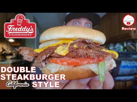 Freddy's Frozen Custard & Steakburgers® TRIPLE STEAKBURGER REVIEW! 🥩🥩🥩🍔