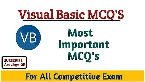 Visual Basic MCQ