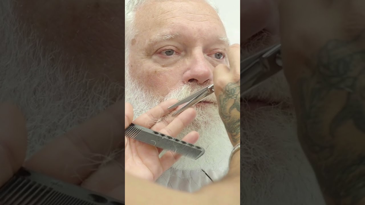 This Was The First Time In 40 Years That He Has Gotten A Professional Trim Done SHORTS