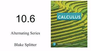Lesson 10.6: Alternating Series