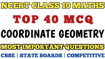 Best MCQ Class 10 Coordinate Geometry // MCQ Class 10 maths // Class 10 Maths MCQ // #mcqncert