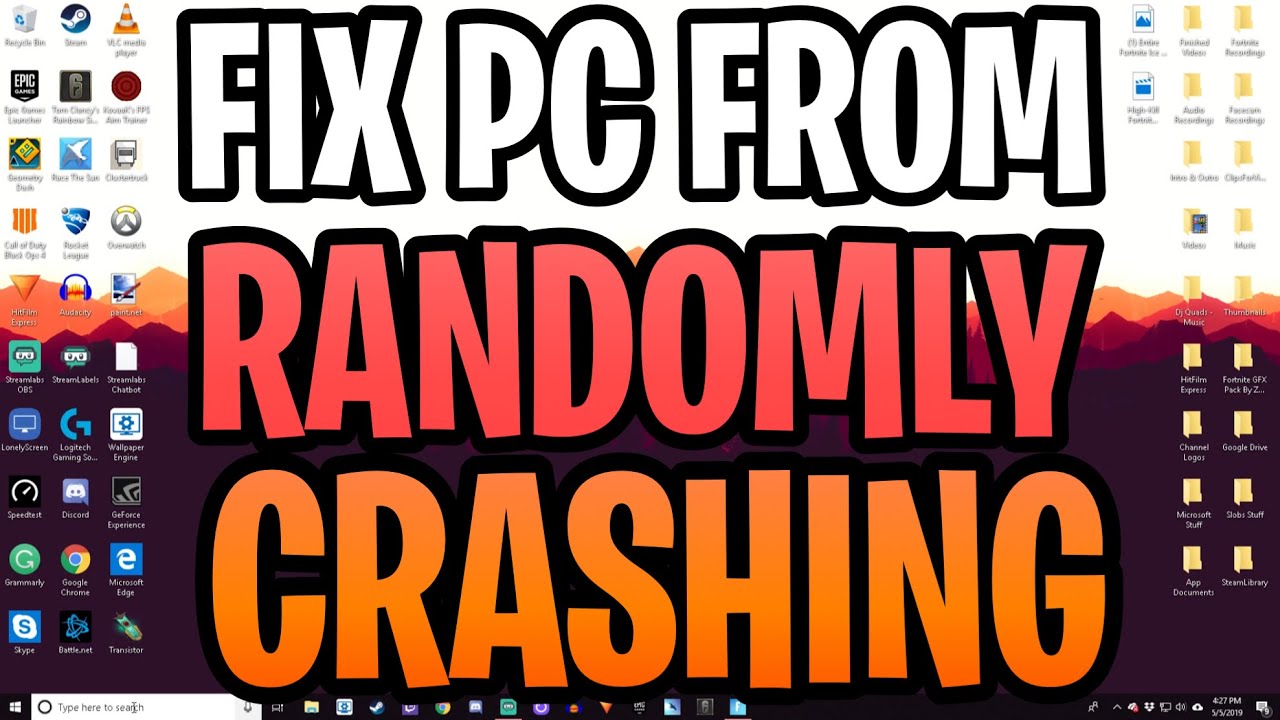 Alternativt forslag pustes op tildele How To Stop Your PC From Randomly Crashing/Lagging/Freezing/Restarting/Off  While Rendering/Gaming - YouTube