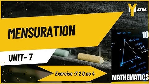 10th standard|chapter 7| Mensuration| Exercise : 7.2 Q.no 4 #yogeshmaths #10thclass