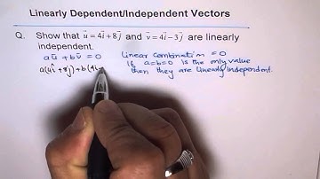 Show These Vectors Are Linearly Independent - EDEXCEL - GCSE