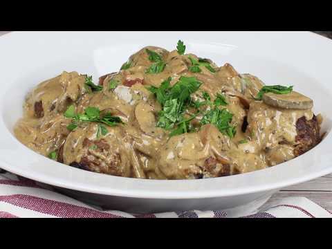 German Meatballs with Caraway Mushroom Cream Sauce