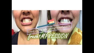 FRESHimpression || crest whitening 2-step toothpaste