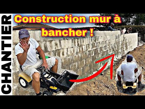 Construction mur de soutènement et pilier de portail - Partie 2 - Brico seb