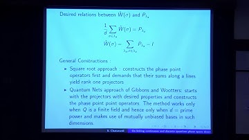 On linking continuous and discrete quantum phase space descriptions