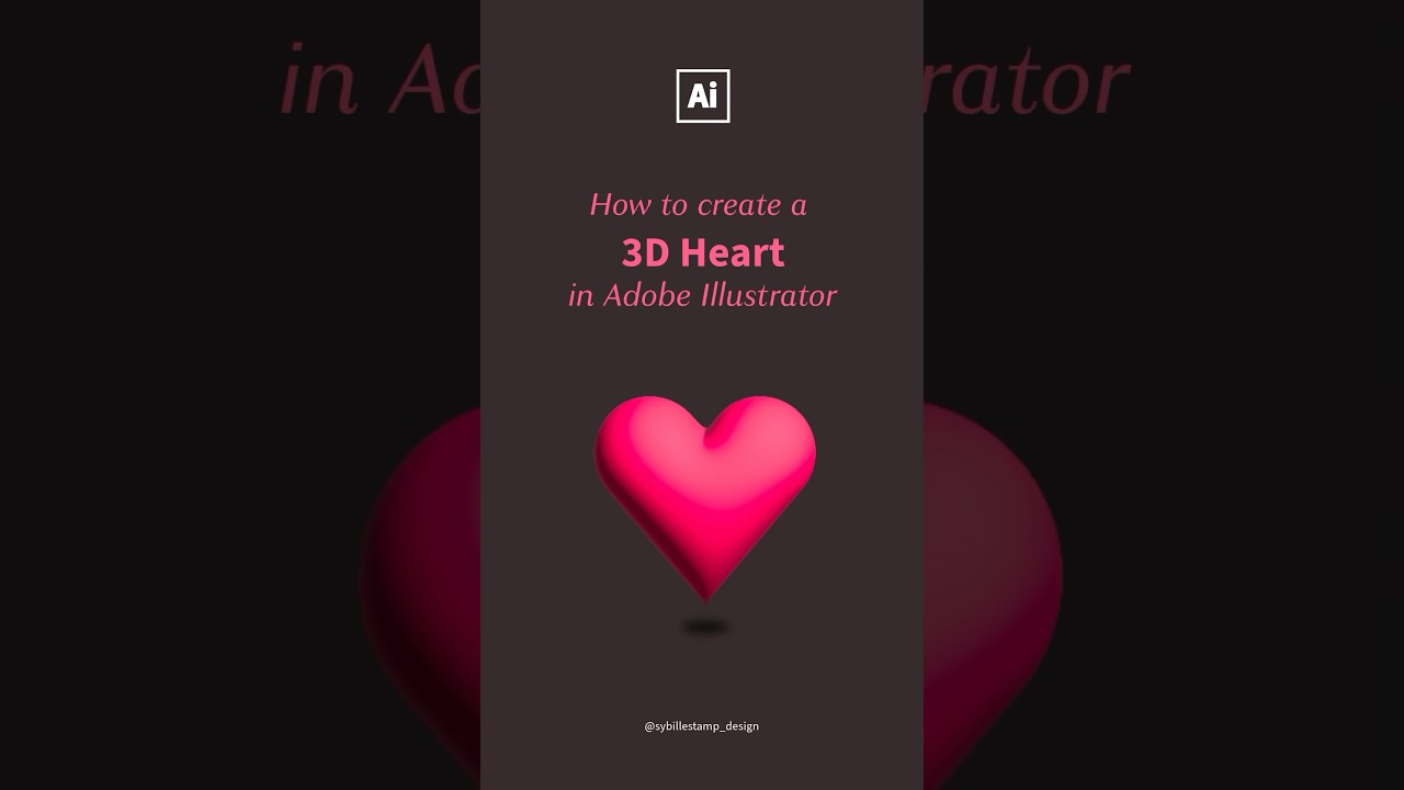 Create 3D Heart | Illustrator Tutorial 