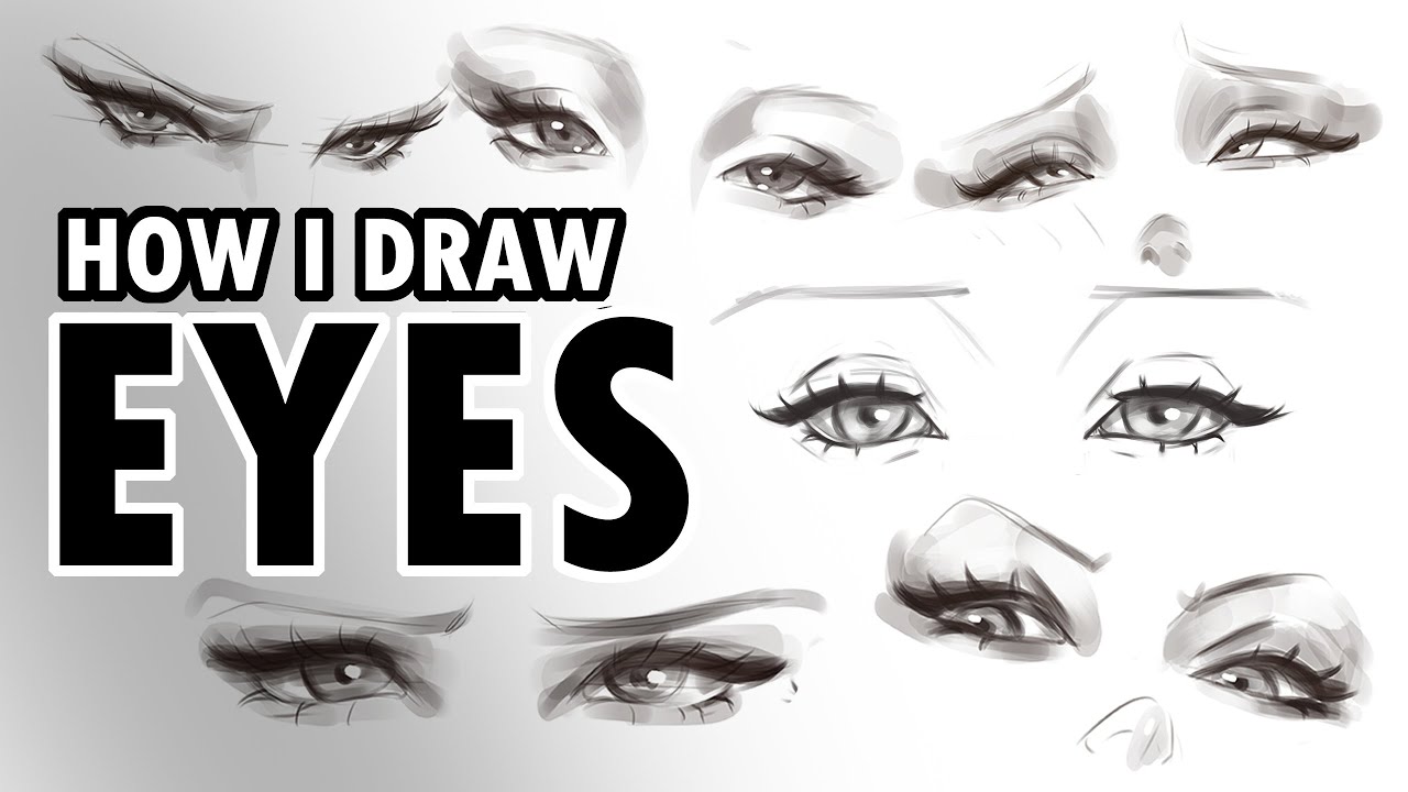 How I Draw Eyes [ TUTORIAL FOR BEGINNERS ] - YouTube