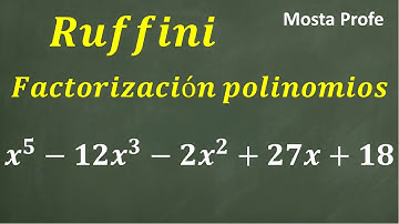 Como factorizar polinomios con Regla Método de Ruffini factorización por ruffini polinomio grado 5