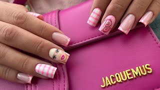 Barbie Movie Nails 🌸