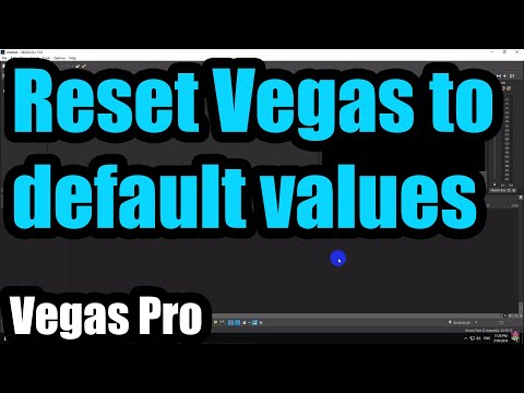 How To Reset Vegas Pro To Default Settings Control Shift Vegas Icon Youtube