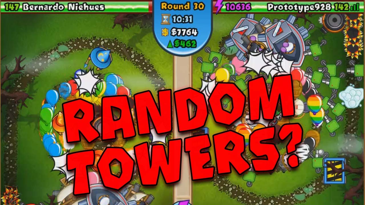 bloons td battles all towers