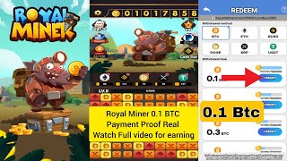 How to Get 0.1 BTC in Royal miner apps / Royal miner 0.1 BTC payment Proof (URDU/HINDI) screenshot 3