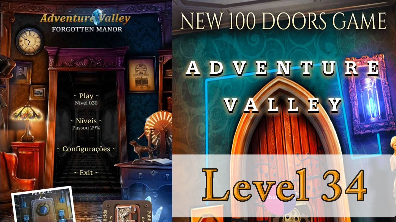 100 DOORS ADVENTURE PUZZLE - LEVEL 34 | ADVENTURE VALLEY - ENIGMA 100 PORTAS - LEVEL 34
