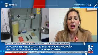 Συνολικά 216 νέες εισαγωγές με γρίπη και κορονοϊό την τελευταία εβδομάδα στα νοσοκομεία