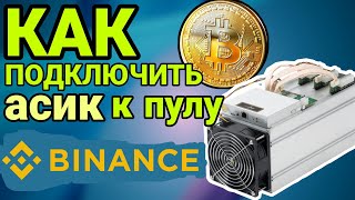 Как подключить асик к пулу бинанс / binance за 5 минут?