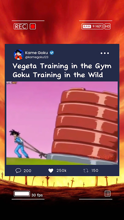 Vegeta Training in the Gym, Goku Training in the Wild #dragonball