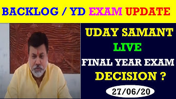 Uday Samant LIVE on Final Year Exam | Backlog / YD Exam Update | MSBTE | SPPU | All University Exam.