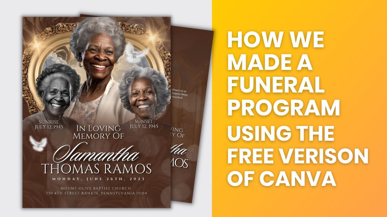 How We Made This Funeral Program Keepsake  Design A Memorial Booklet  funeralprogram   canva