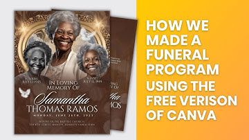How We Made This Funeral Program Keepsake | Design A Memorial Booklet #funeralprogram  #canva