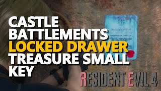 Castle Battlements Locked Drawer Treasure Small Key RE4 Remake