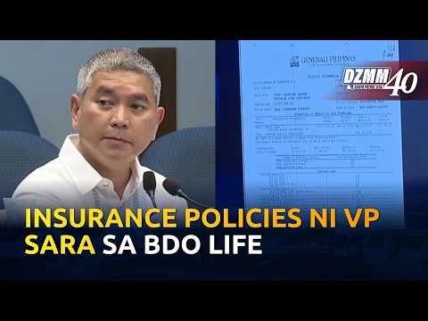 BDO Life confirms VP Duterte's 2 insurance policies in 2014 | DZMM Teleradyo (07 October 2026)