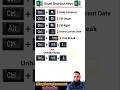 Excel shortcut keys 🔑Excel⚡#shortsfeed #shorts #shortvideo #short #youtubeshorts #ytshorts #yt 🔥