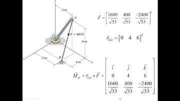 Cơ kỹ thuật, cơ lý thuyết, tĩnh học, mô men 3d, vd19