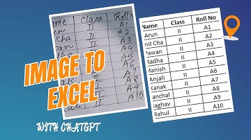 How to Turn an Image into an Excel Sheet with ChatGPT.