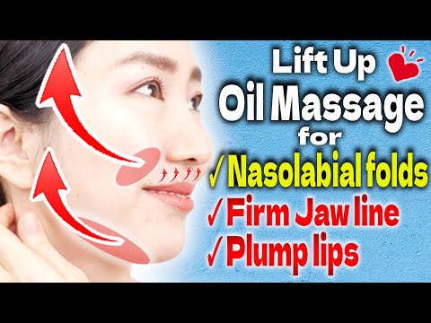 Anti-aging Oil Massage for Removing Nasolabial Folds, Firming up Jaw Line and Plump Lips