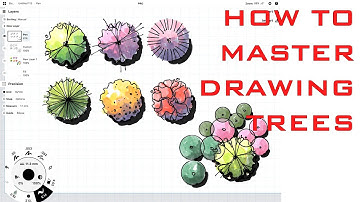 CONCEPTS APP TIPS - HOW TO MAKE TREE PLAN TEMPLATE (Watercolor effect) on iPad Pro