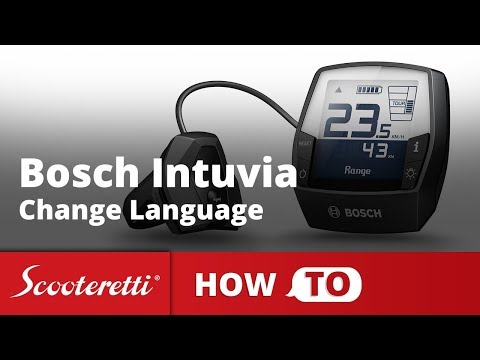 Bosch Intuvia Language Change
