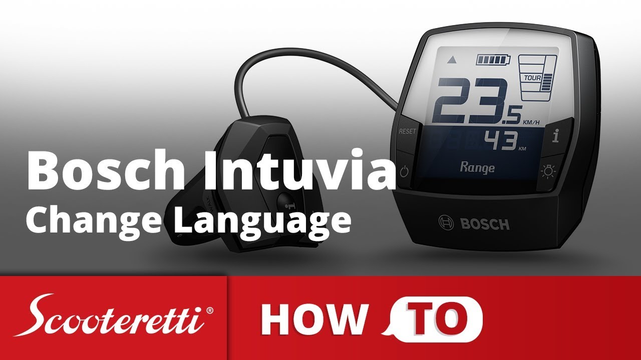 Bosch Intuvia Language Change - YouTube