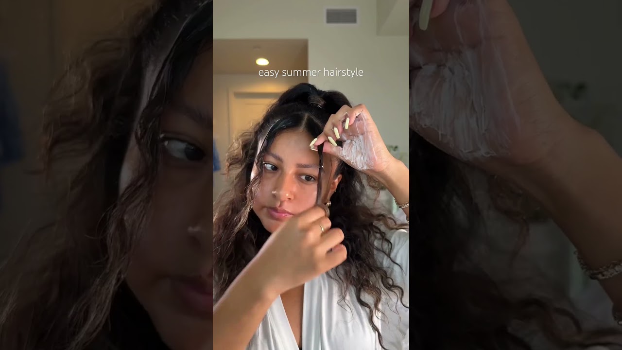 hairstyles for long hair, half up half down hairstyles tutorial 